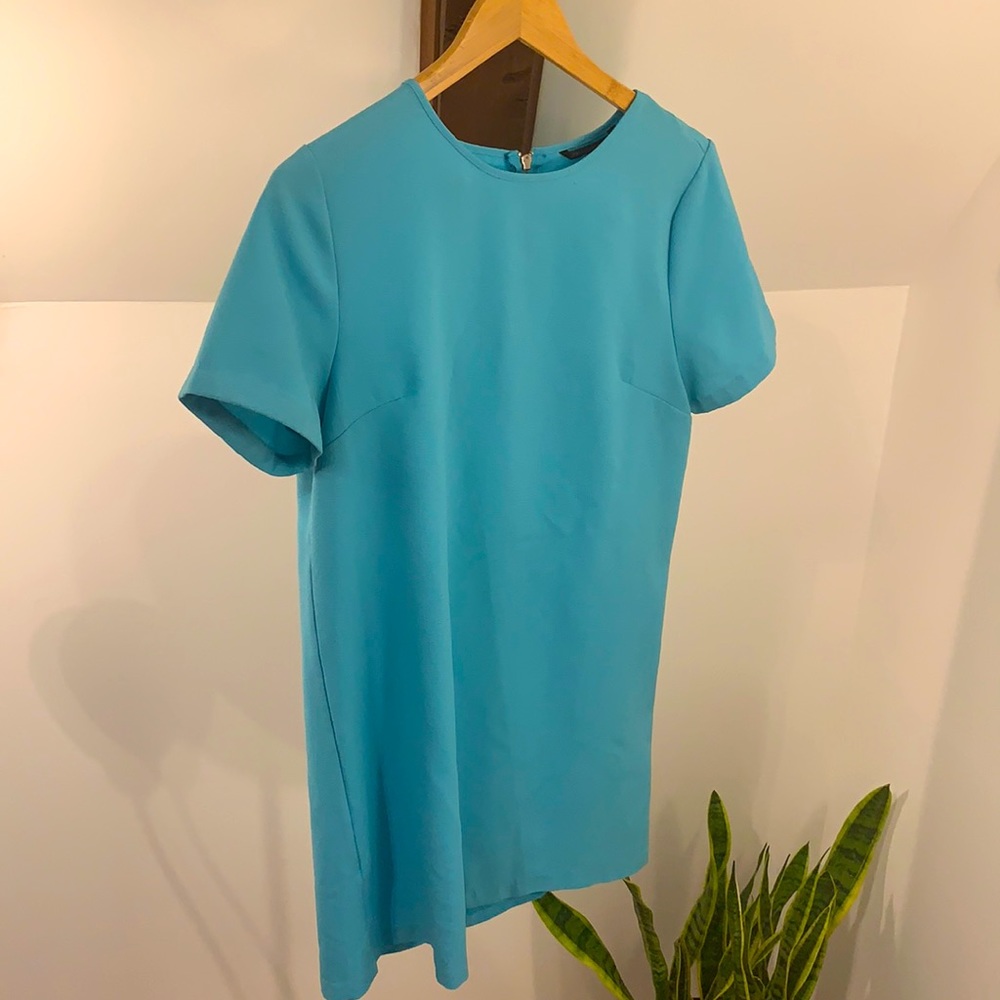 Summer blue shift dress